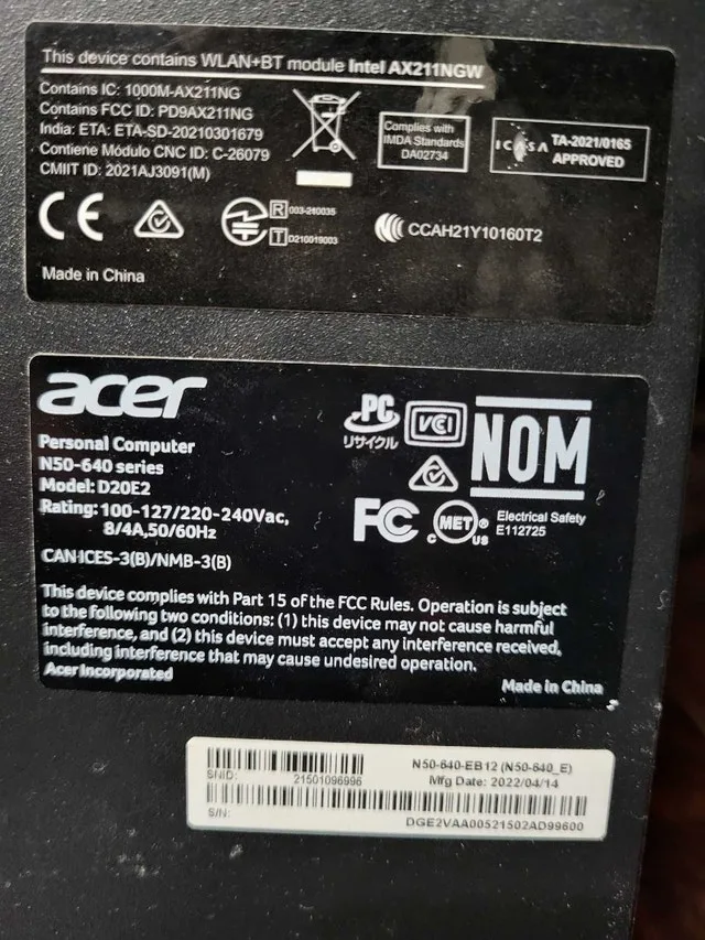 ACER Nitro 50 Gaming Desktop N50‑640 image indicator(3)