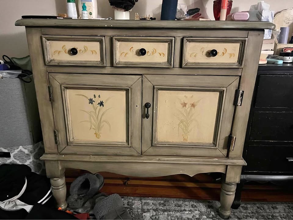 Solid wood, handmade, painted small dresser