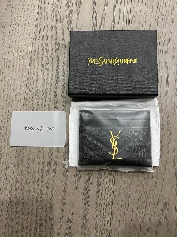 Ysl Women’s Wallet (50) Cardholder black leather image indicator(2)