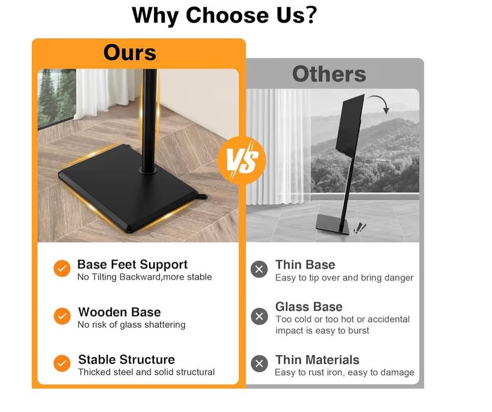 TVON Swivel Floor TV Stand 32-60 Inch TVs - photo 4