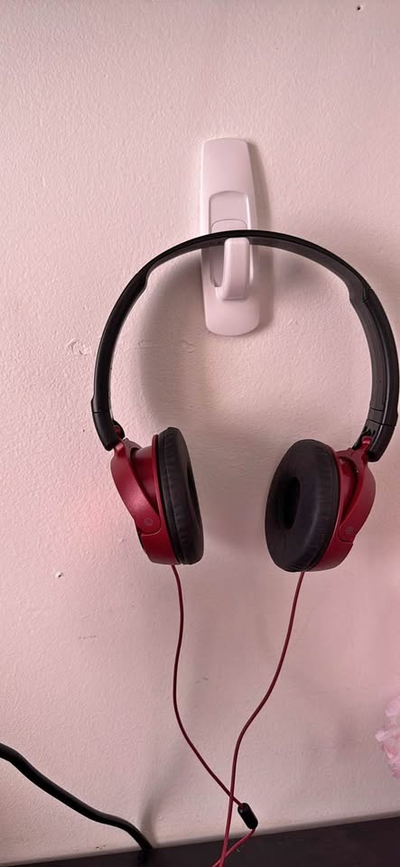 Red Sony Wired Headphones