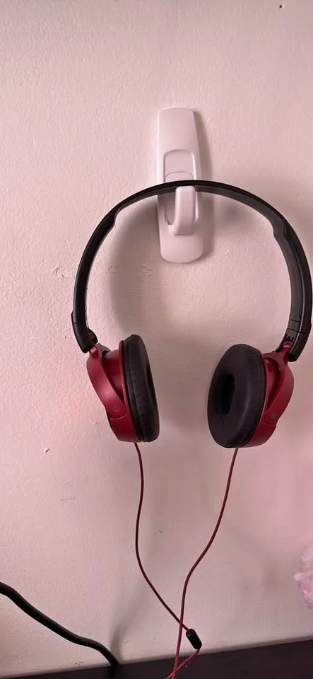 Red Sony Wired Headphones