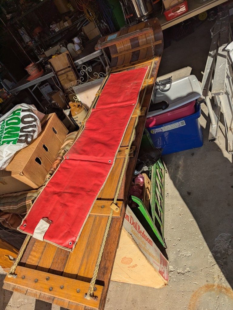 Toboggan Sled Vintage Wooden Arrow - photo 4