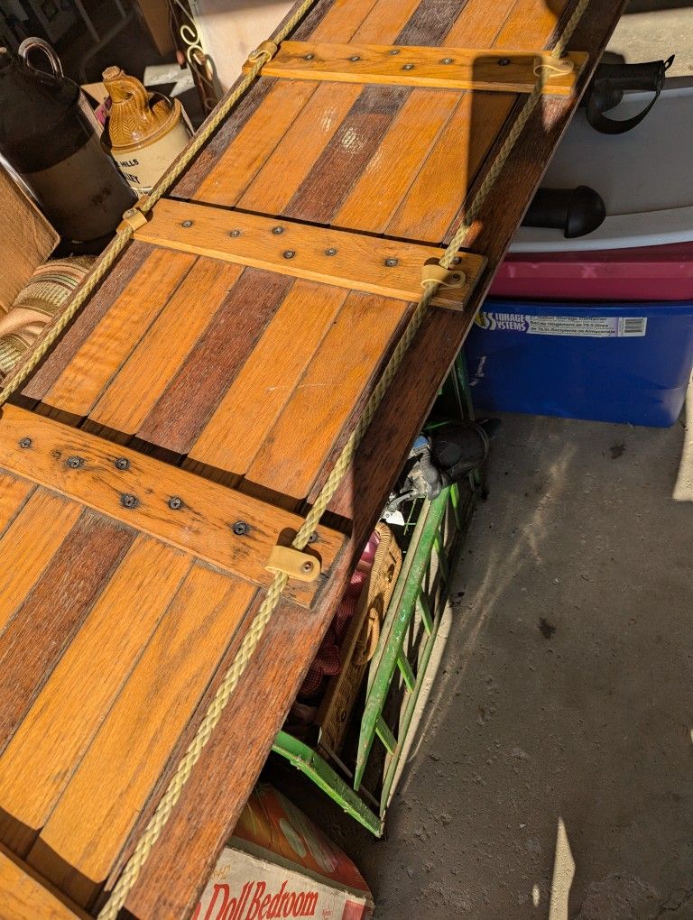 Toboggan Sled Vintage Wooden Arrow - photo 5