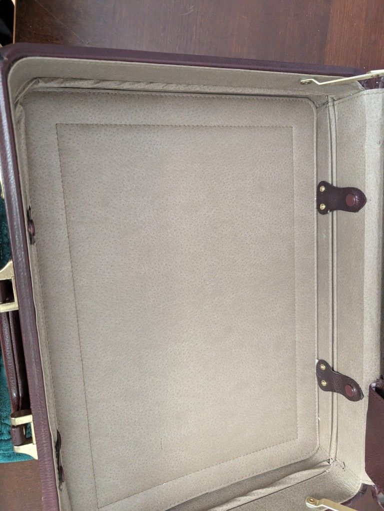 VTG. LOTTER Leather Briefcase Burgundy - Suede Lined - photo 5
