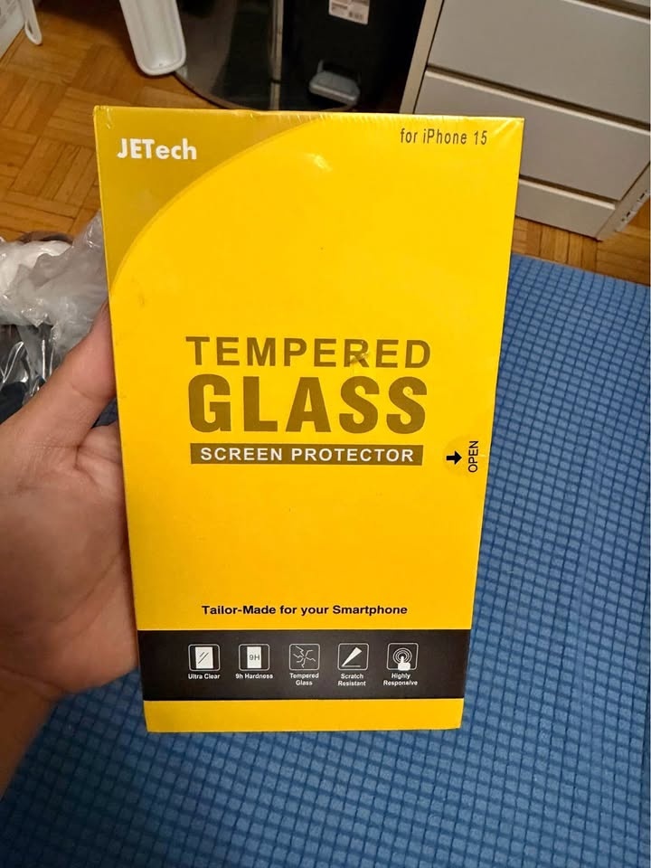Iphone 15 tempered glass 2 pack