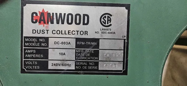 Canwood dust collector