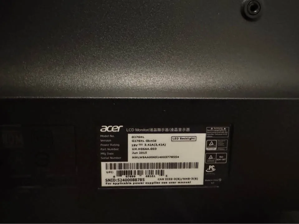 Acer 27” Monitor – Used Like New image indicator(3)