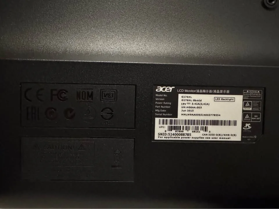 Acer 27” Monitor – Used Like New image indicator(4)