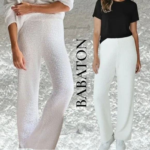 The Group BABATON White Textured Cozy Lounge Pants