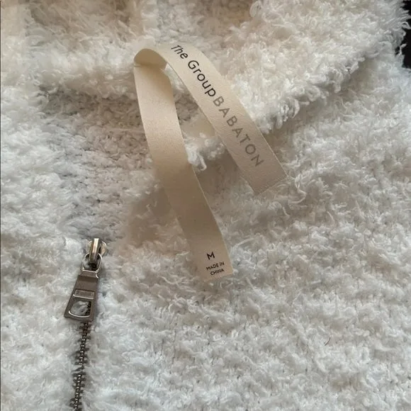 THE GROUP BABATON White Crop Full Metal Zip Hoodie image indicator(2)