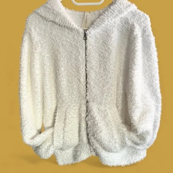 THE GROUP BABATON White Crop Full Metal Zip Hoodie image indicator(3)