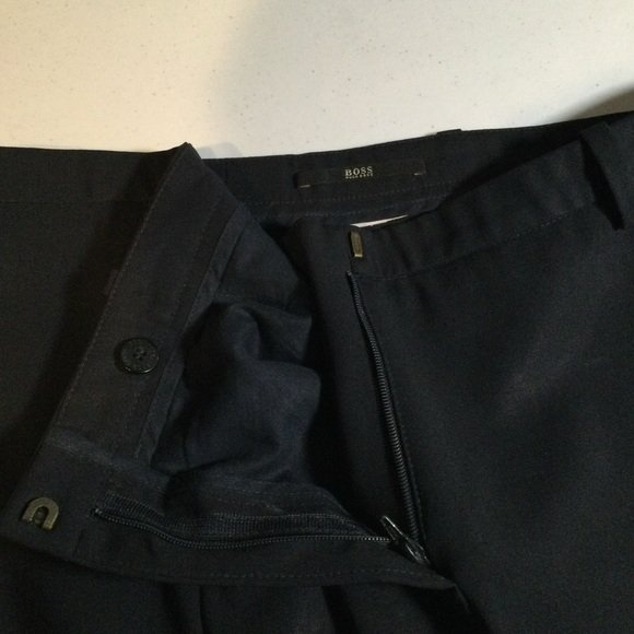 HUGO BOSS Black Trousers Front Zip Narrow Waist Band - photo 3