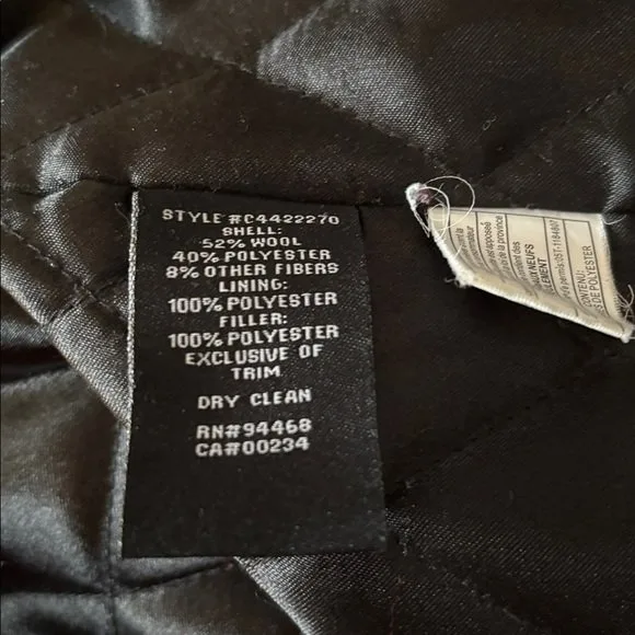 LONDON FOG Black Peacoat Wool/Polyester Blend image indicator(8)