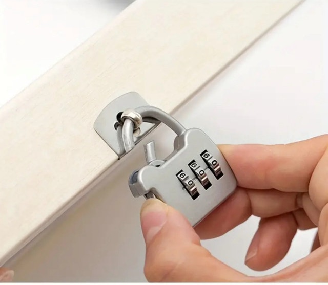 3-Digit Travel Combination Lock Zinc Alloy Mini Padlock