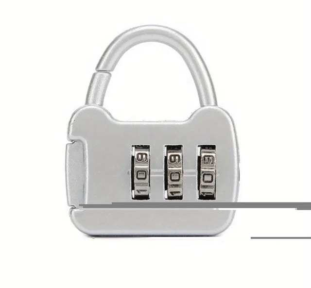 3-Digit Travel Combination Lock Zinc Alloy Mini Padlock - photo 3