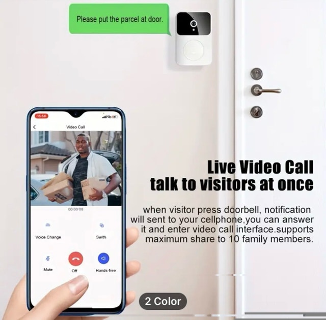 Doorbell Camera Wireless,Intelligent Visual Doorbell Home - photo 3