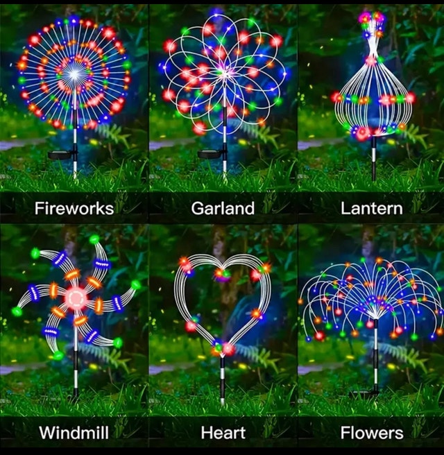 Outdoor Decorate Solar, 8 Lighting Modes change colors