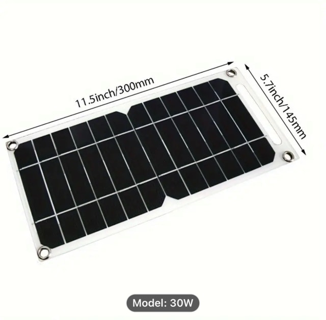 30W Portable Solar Panel Charger for Outdoor Activities - photo 2