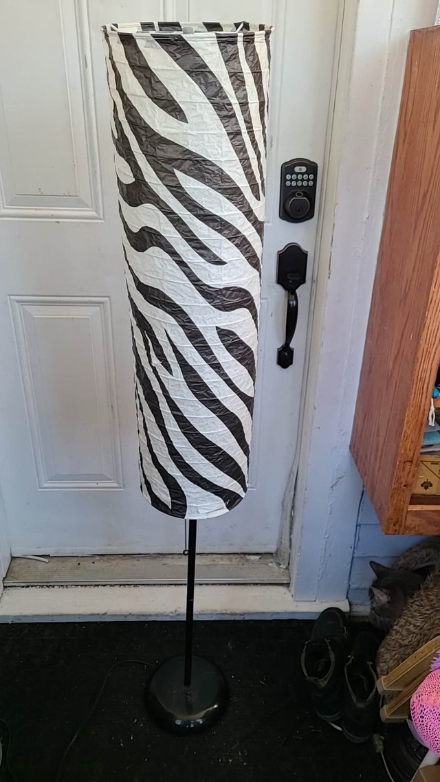 Zebra Print Floor Lamp art house decor