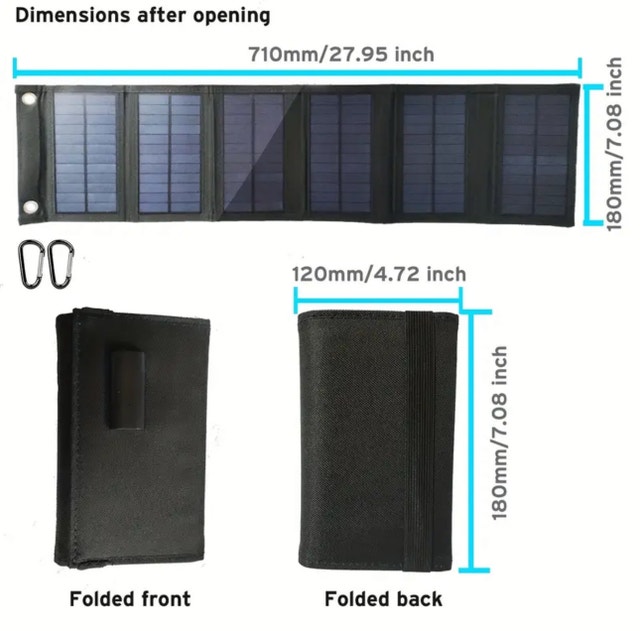 40W Portable Foldable Solar Panel Charger - photo 3