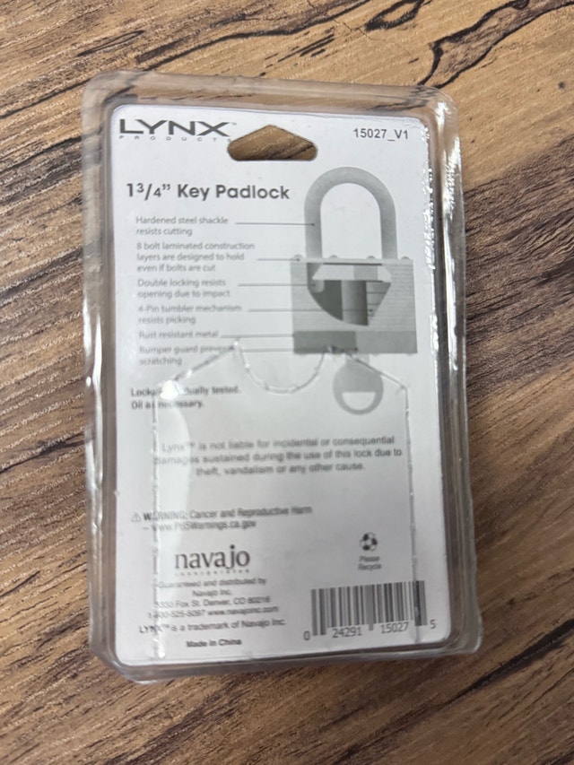 LYNX Products 1 3/4" Key Padlock - photo 2