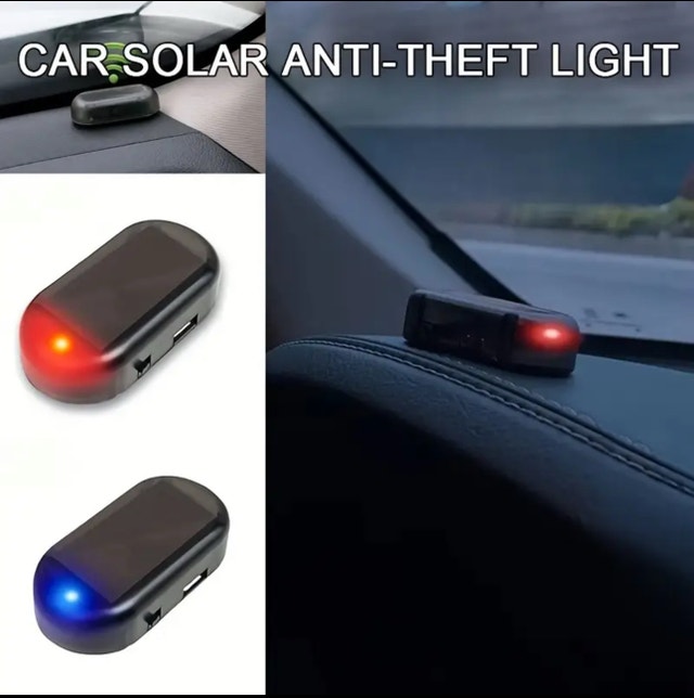 LED Solar Powered fake security Anti-Theft Car Light