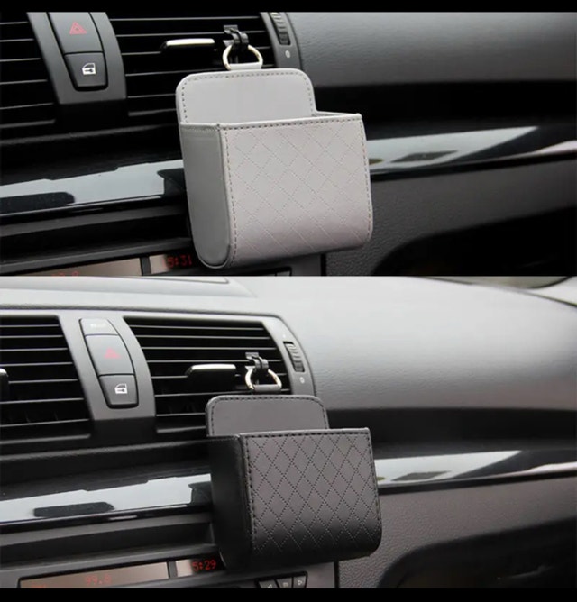 Premium Faux Leather Car Phone Holder