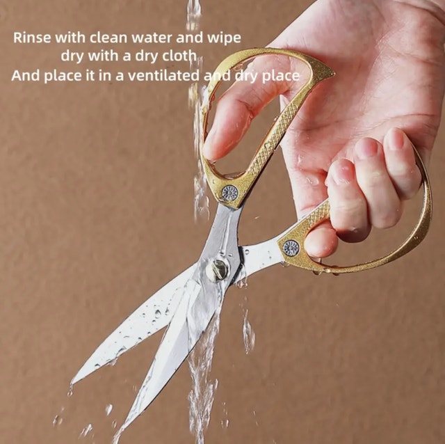 Gold-handled Scissors, Sharp Blades, 19.5cm - photo 2