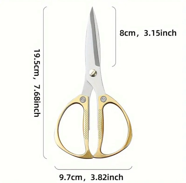 Gold-handled Scissors, Sharp Blades, 19.5cm - photo 4