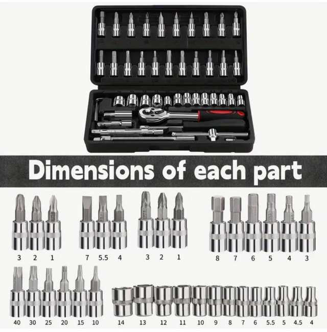 46-Piece Ratchet Set - photo 3