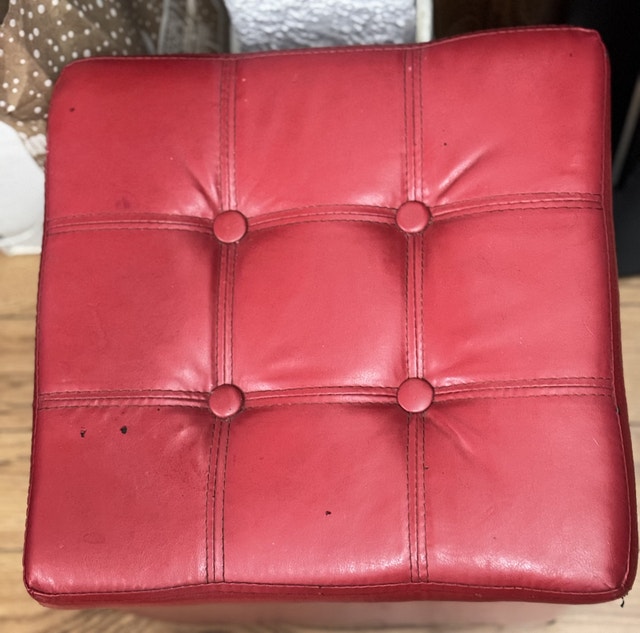 Red Storage Ottoman - photo 4