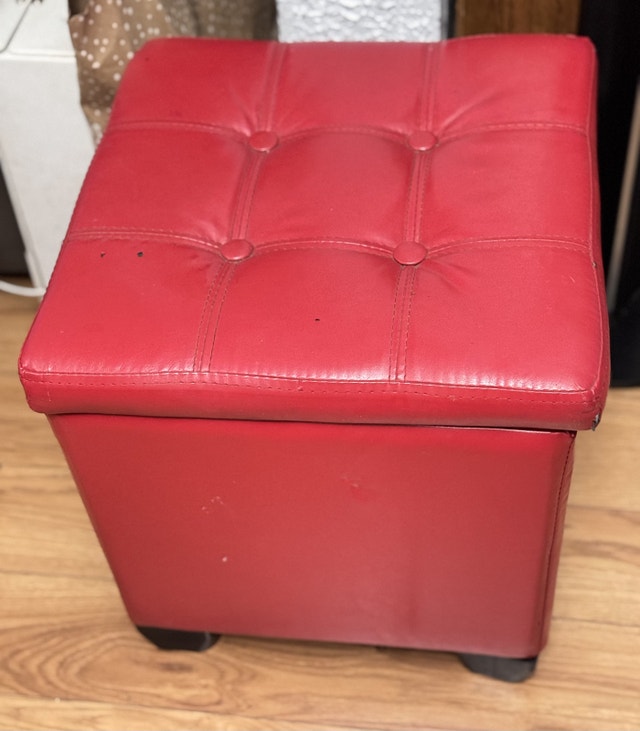 Red Storage Ottoman - photo 5