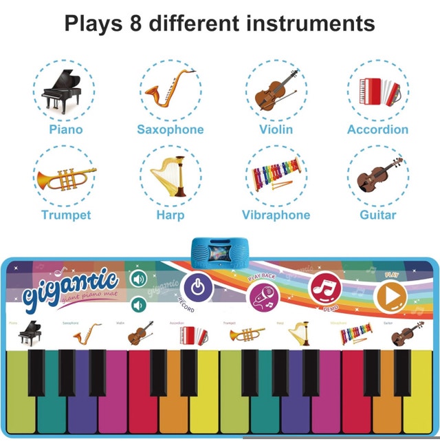 ConCerto Floor Piano Mat for Kids & Toddlers, Giant Piano Mat, 2 - photo 2