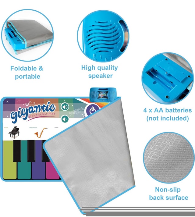 ConCerto Floor Piano Mat for Kids & Toddlers, Giant Piano Mat, 2 - photo 3