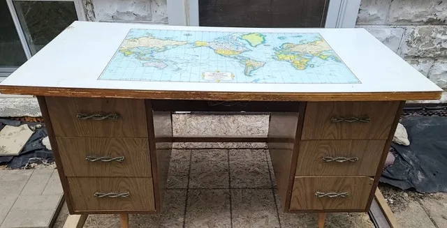 Vintage Map Desk