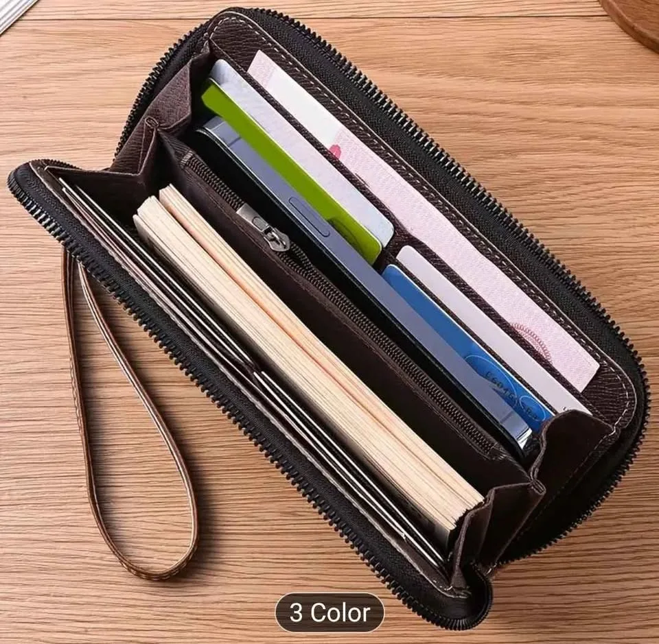 Brand new black color luxury wallet with card slots image indicator(2)