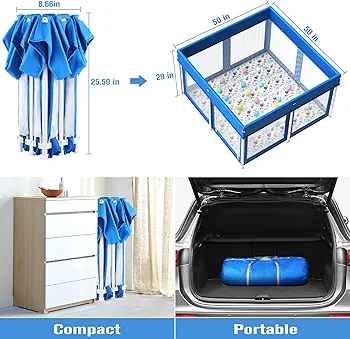 Baby Playpen Foldable,50×50 Play Yard - photo 2