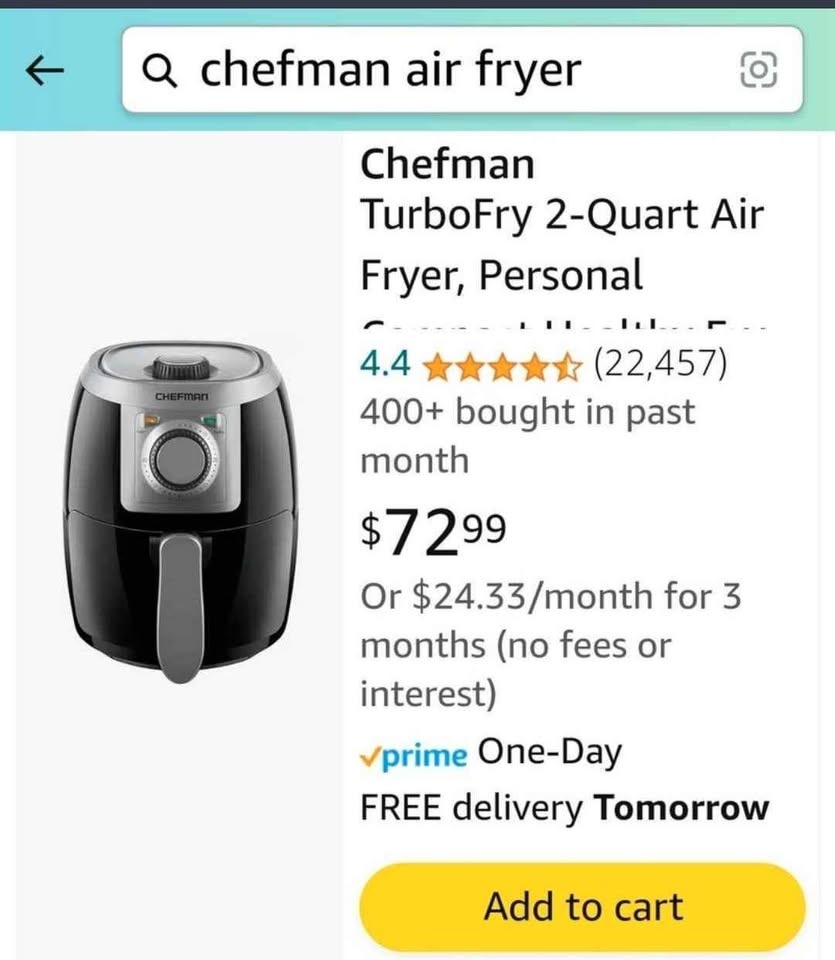 AIR FRYER - Turnofry-COMPACT size -2Q ***Brand New*** - photo 2