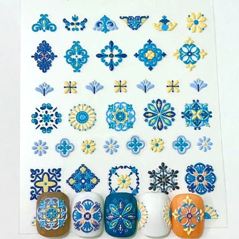 3D Self-Adhesive Nail Art Stickers - Floral / Daisy - photo 4