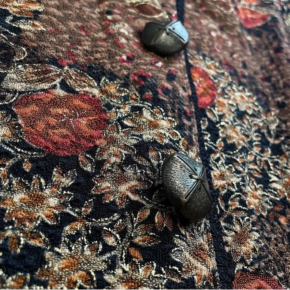 80s Floral Tapestry Blazer with Shoulder Pads image indicator(3)