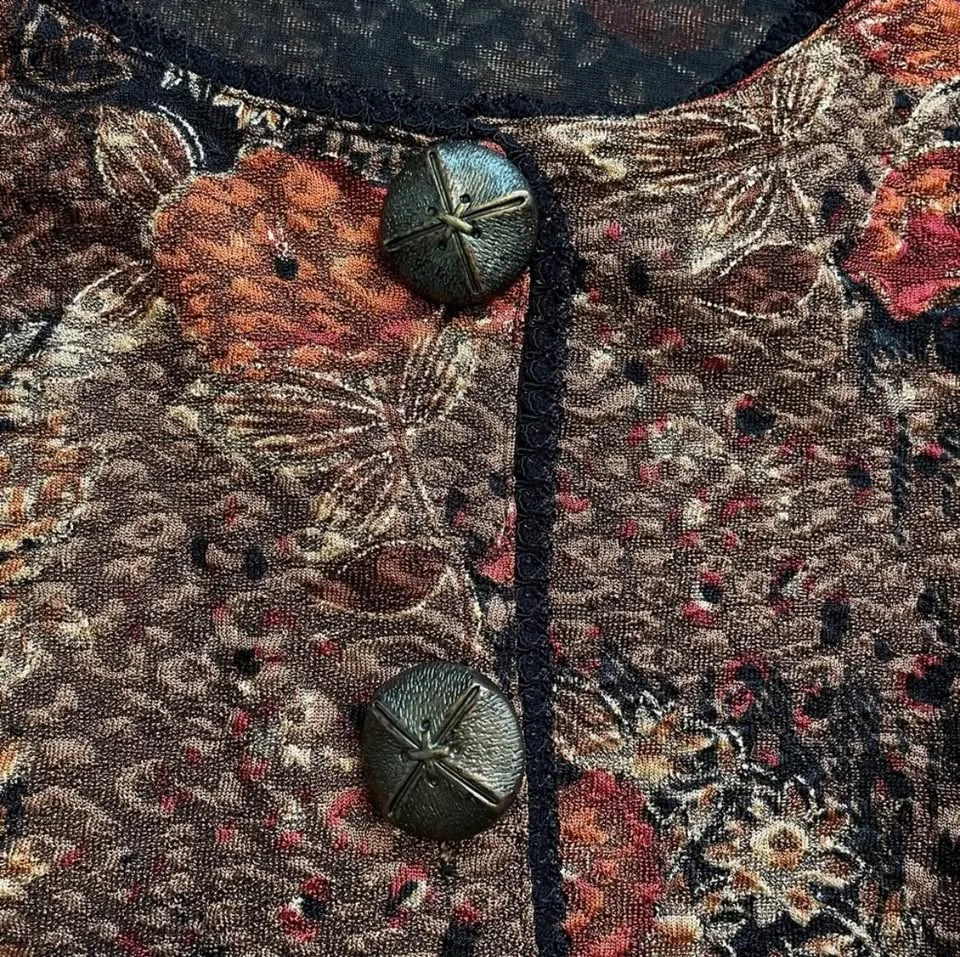 80s Floral Tapestry Blazer with Shoulder Pads image indicator(4)