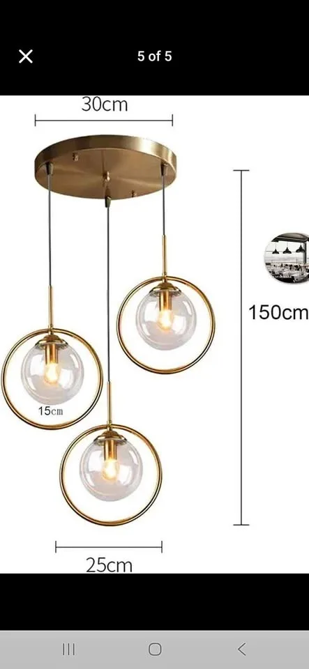 3light pendant light fixture