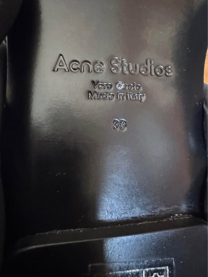 Acne Studios Black Leather Sandals – Size 38 (new) - photo 4