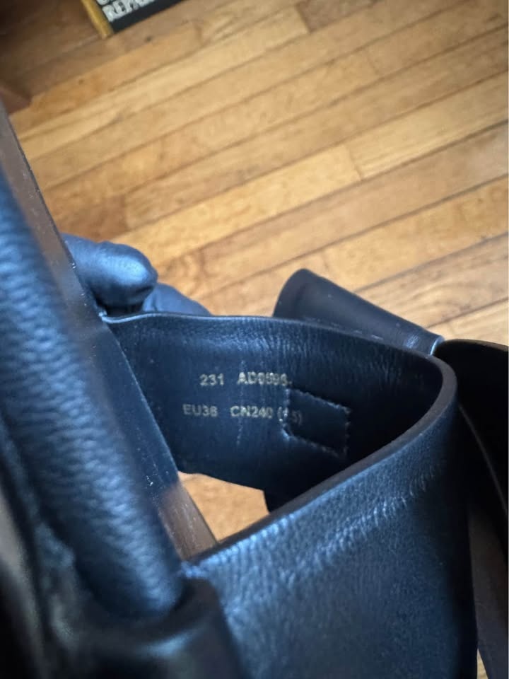 Acne Studios Black Leather Sandals – Size 38 (new) - photo 5
