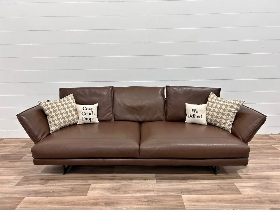 King Living Zaza Leather Sofa - Delivery Available