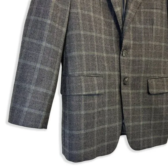 Vintage 80s Wool Plaid Blazer Maxwell’s Clothiers Jacket image indicator(3)