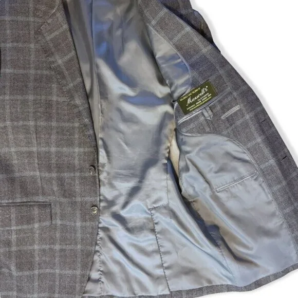Vintage 80s Wool Plaid Blazer Maxwell’s Clothiers Jacket image indicator(4)