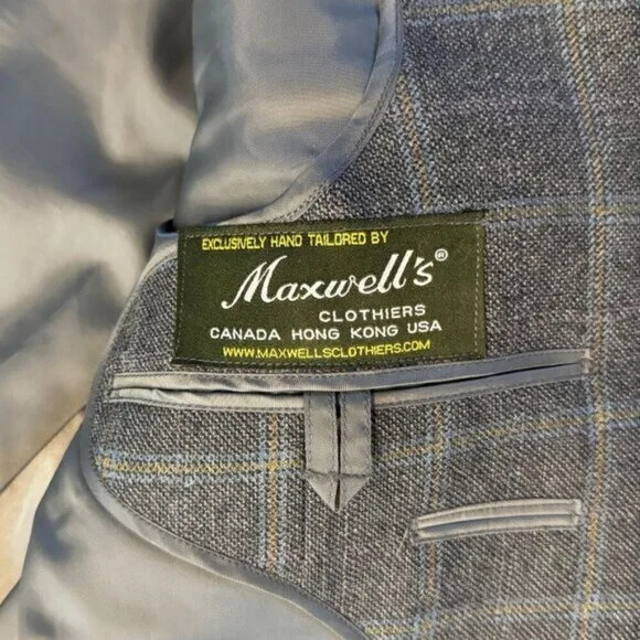 Vintage 80s Wool Plaid Blazer Maxwell’s Clothiers Jacket image indicator(5)