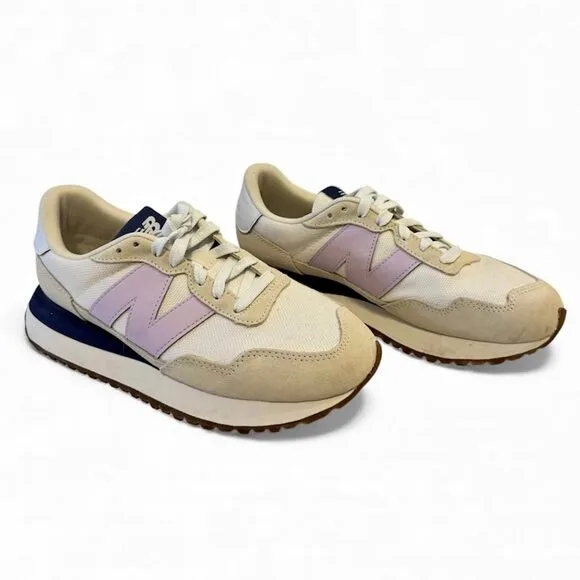 New Balance 237 Women’s Sneakers Beige Canvas Purple N